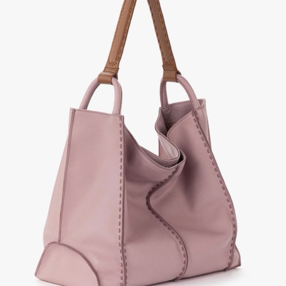 Le Sac Rose Leather Shoulder Bag- Tote - Picture 2 of 7